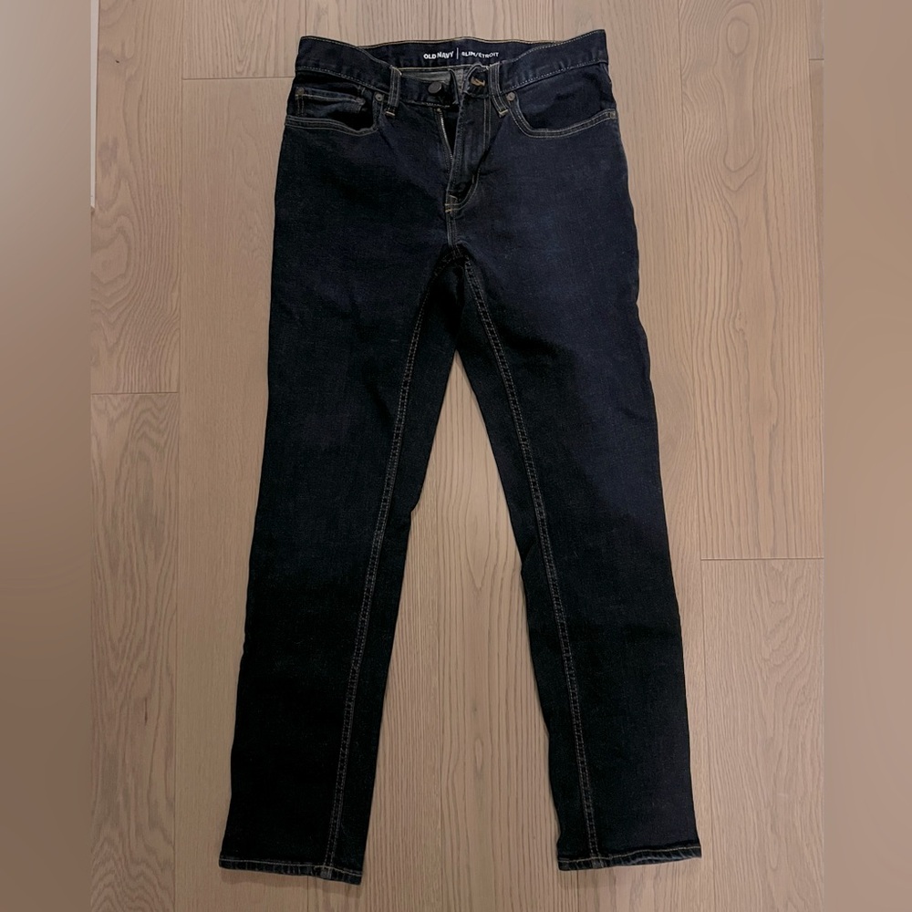 Old Navy dark wash jeans, slim fit